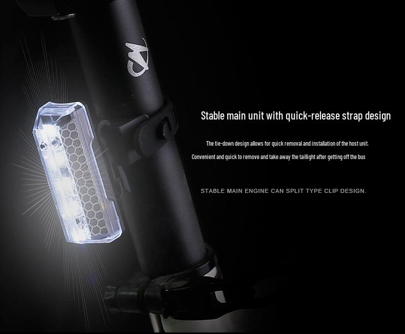 NQY USB Rechargeable Rainproof Bicycle Taillight with Long Battery Life