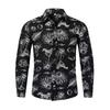 Camicia a Maniche Lunghe con Stampa Tropicale Hawaiana, Perfetta per l'Estate Casual