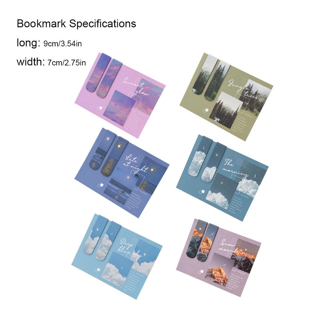 Pack of 2 Bookmark Lodestone Page Marker Decorative Student Gift Decorations Ins Style Reading Markers Pages Clip