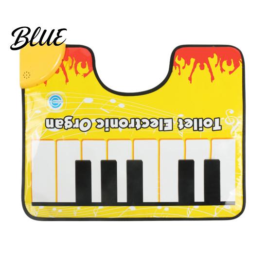 Toilet Piano Mat with Anti-Slip Backing Waterproof Auto-Off Electronic Keyboard Mat Toe Tapping Floor Musical for Bathroom