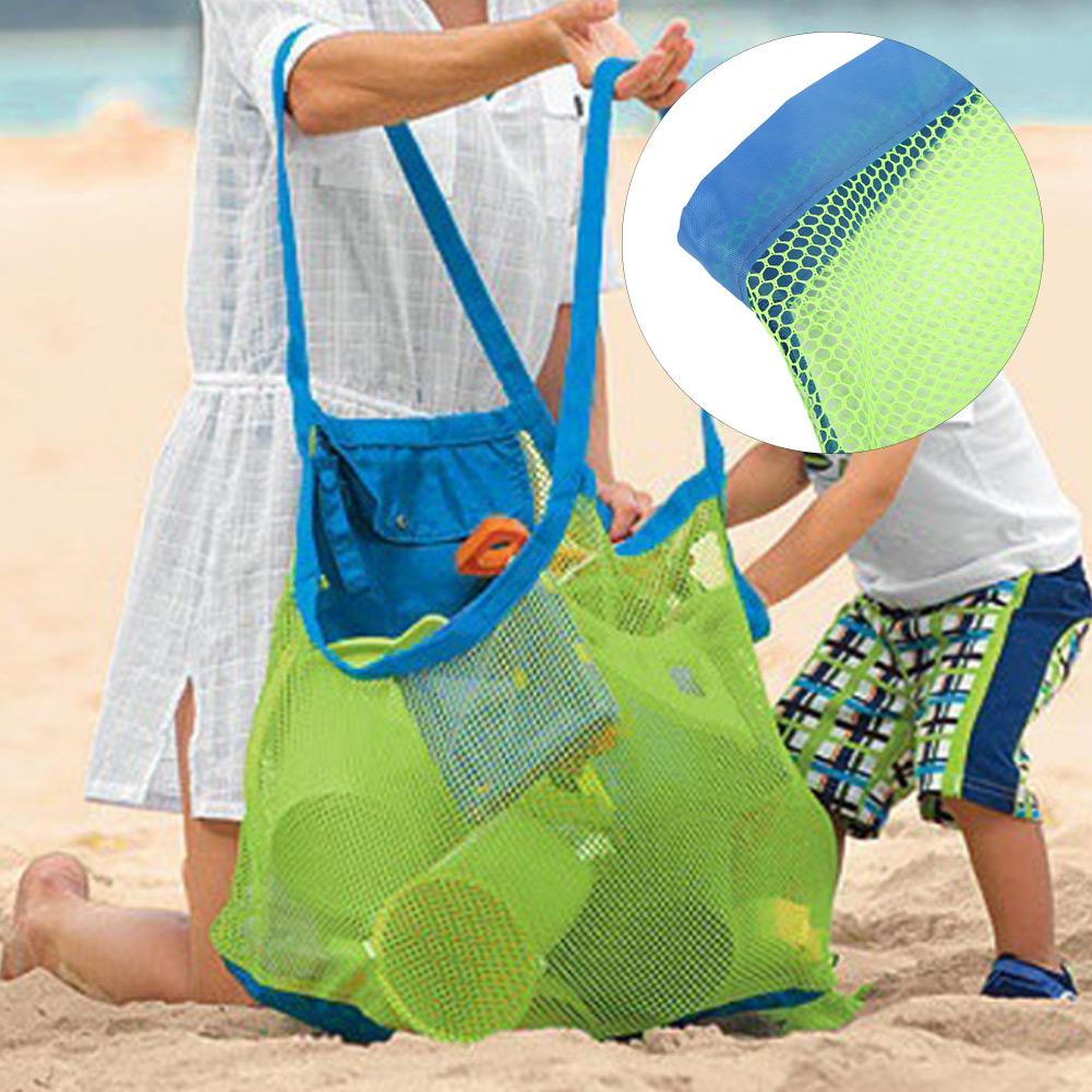 Sandbch Kid Toy Storage Mesh Bag Portable Bch Pouch for Family Holiday