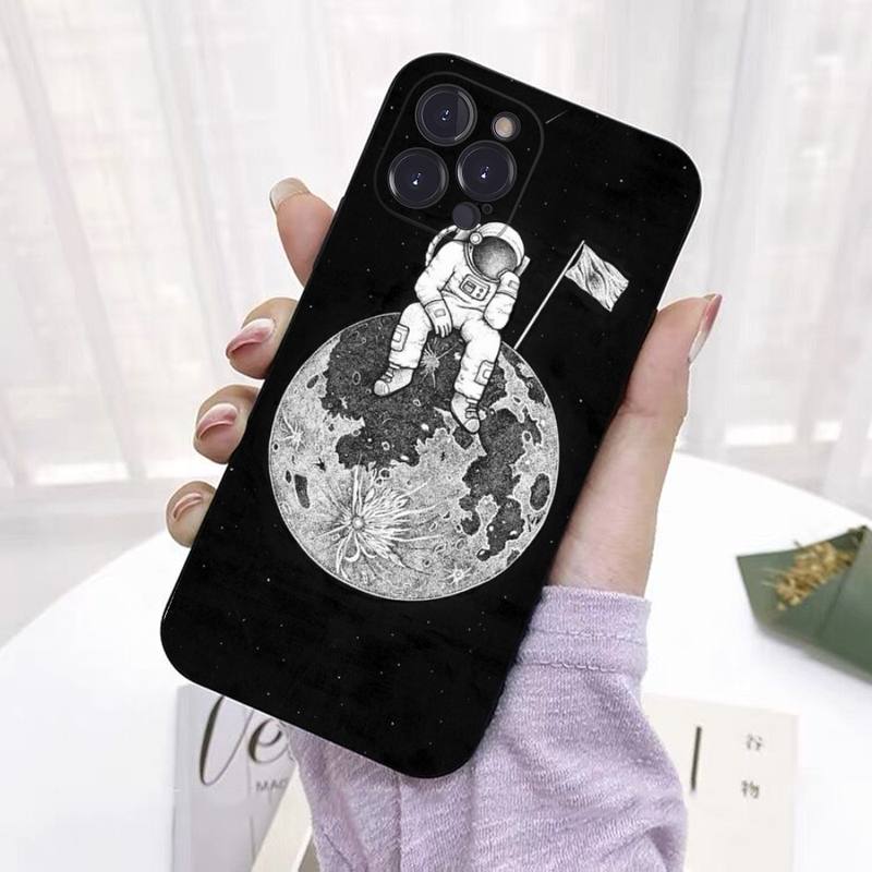 

Чехол для телефона Moon Astronaut для iPhone 8 7 6 6S Plus X SE 2020 XR XS 14 11 12 13 Mini Pro Max мобильный чехол iphone 14 plus