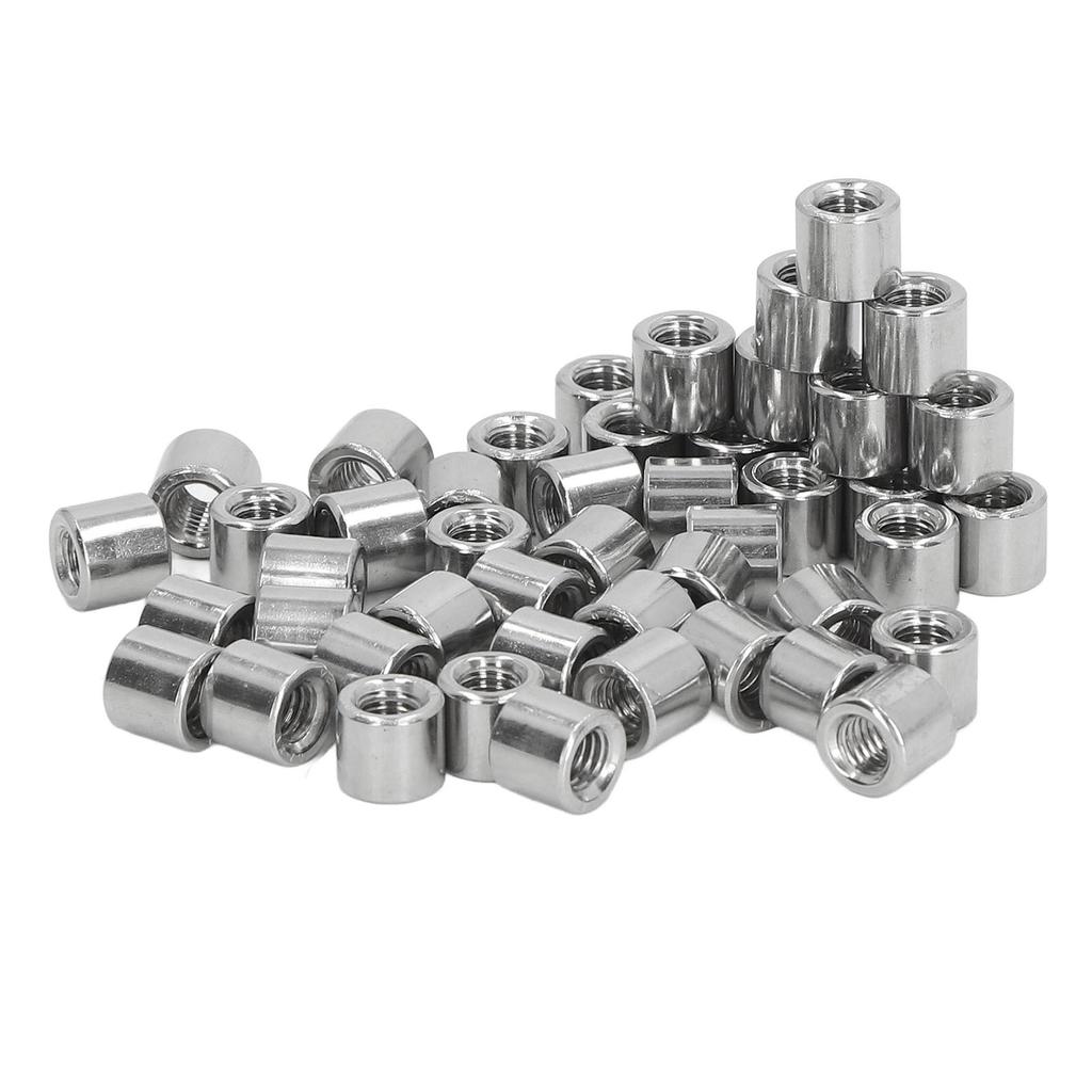 50 szt. Zestaw okrągłych nakrętek łączących Gwint wewnętrzny Odporne na rdzę Nakrętki złączne M6 do użytku domowego na zewnątrz
