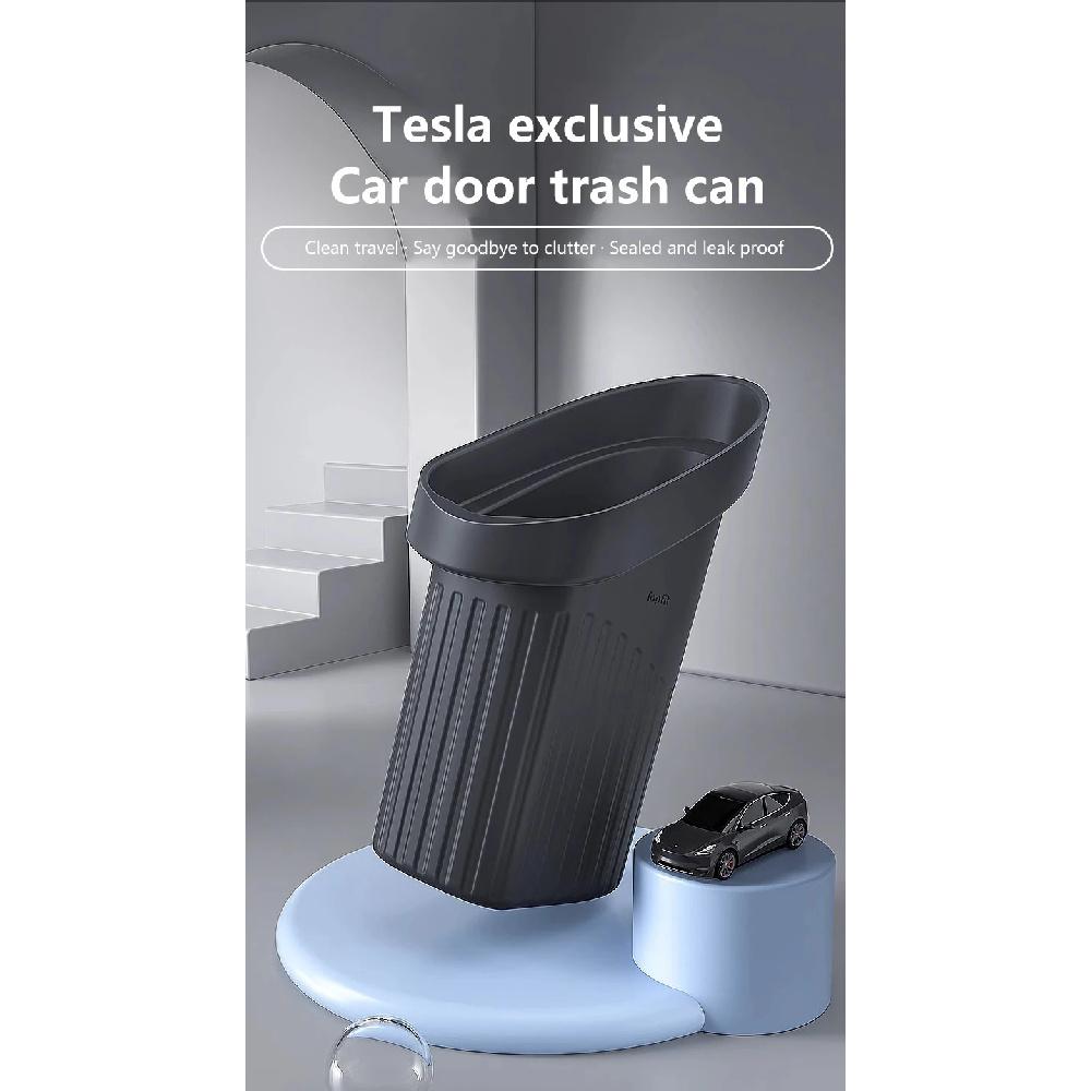 For Tesla Model Y 2025 Car Door Trash Can Silicone Door Storage Box Waterproof Garbage Can 2024 Model 3 Car Accessories