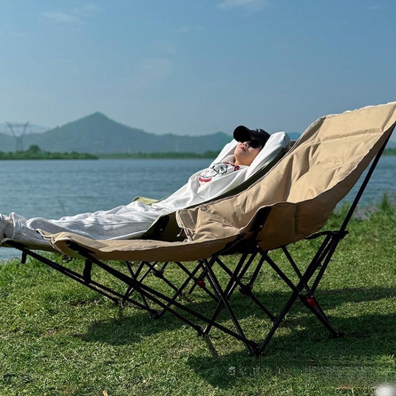 Adjustable Outdoor Folding Recliner Chair with Three-Position Backrest - Perfect for Office, Camping, or Relaxation