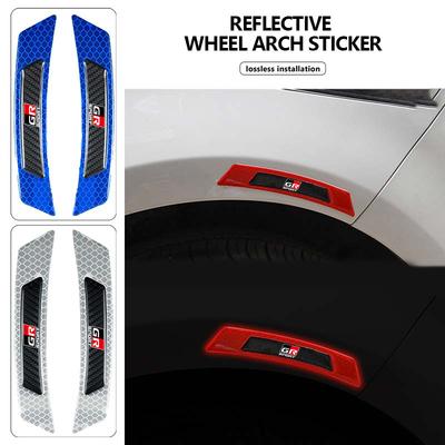 For Car Reflective Warning Sticker Wheel Eyebrows Sticker Wheel Reflector Strip Accessories Crown Yaris Corolla Prius