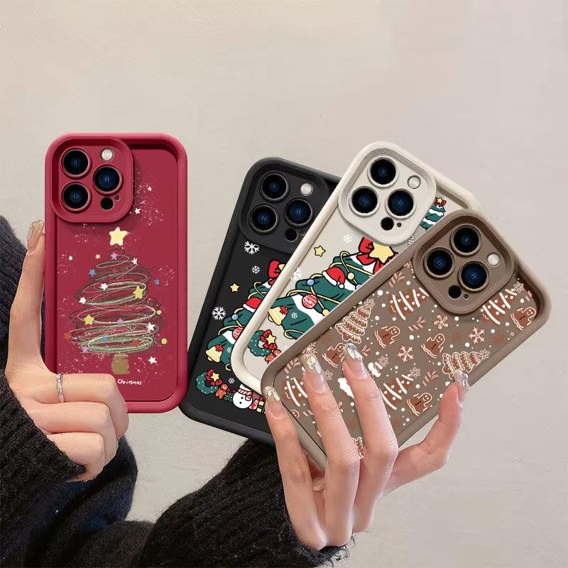 Cute Snowflake Christmas Tree Phone Case for Xiaomi Redmi Note 14 13 12 11 Pro Plus 4G 5G 12S 11S 10S 10 9 9S 8 14C 13C Cover