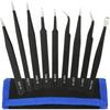 9/10pcs Durable Precision Tweezers Set Industrial Repair Tools  Mobile Phone Repair