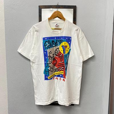 Vintage 90s YMCA Downtown Minneapolis Graphic Tee Shirt Large Size