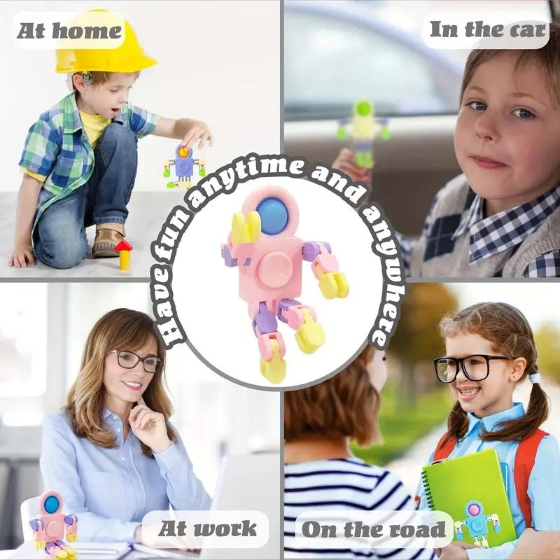 Mecha Mechanical Deformation Rotation Robot Astronaut Toy Aircraft Hand-Controlled Drone Interactivefor Kids Gift