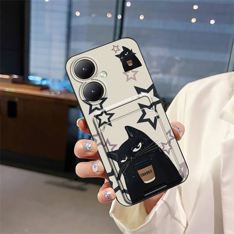Anti-knock Silicone Phone Case For VIVO Y35+ 5G/Y35M+ 5G Durable Full Wrap Dirt-resistant Cute Back Cover Graffiti TPU
