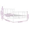 VidaXL Cadre de lit métal avec tête de lit-pied de lit noir 90x190 cm 352490