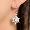 Huitan Imitation Opal Snowflake Drop Earrings for Women Fresh Style Party Elegant Festival Trendy Shiny CZ Christmas Jewelry1