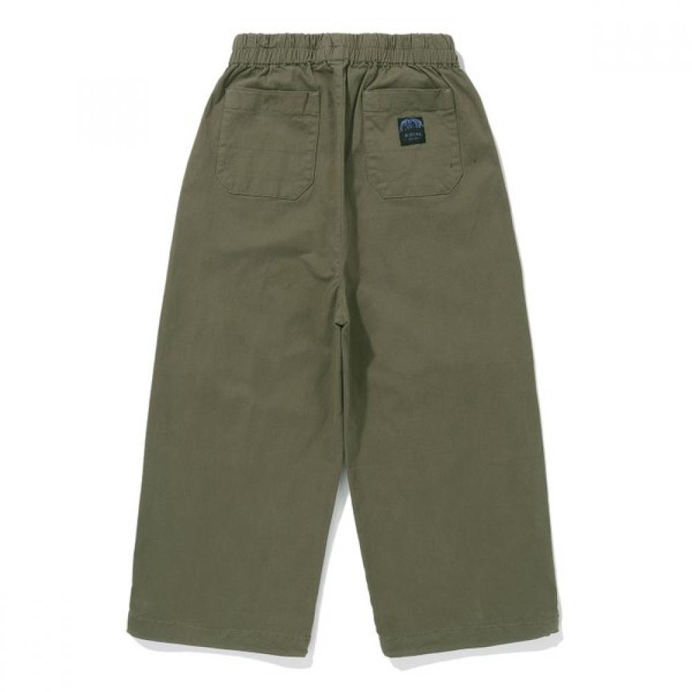 Bluetail Khaki Barrel Baggy Fit Woven Pants Aab1pt06kk