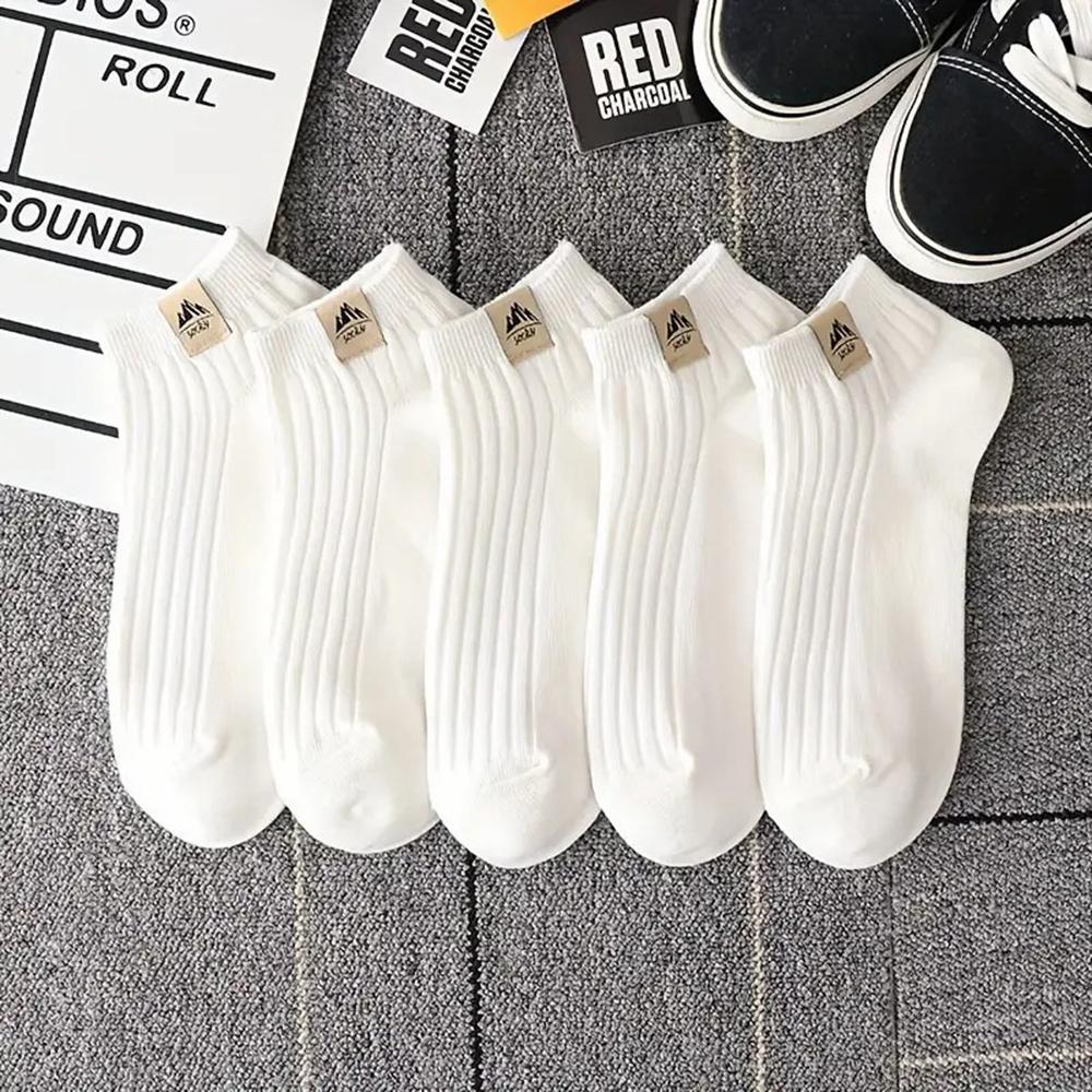 5/10/20/30 Pairs Neutral Simple Men Women Boat Socks Fashionable Versatile Comfortable Breathable Sweat Absorbing Casual Socks