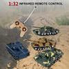 Танк с дистанционным управлением 1/32, армейские игрушки-танки для мальчиков, автомобили с дистанционным управлением и звуковой подсветкой, пульт дистанционного управления