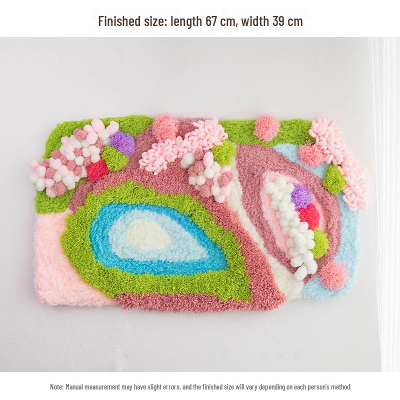 Moss Coaster Rug Kit: Beginner-Friendly Mori Style Doormat Gift Set
