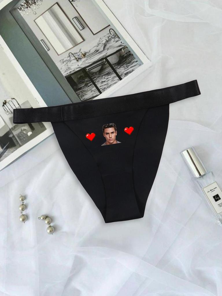 Sexy Tanga-Höschen für Damen, individuelles Portrait, bedrucktes Muster, bequemes Höschen, Tanga mit niedriger Taille