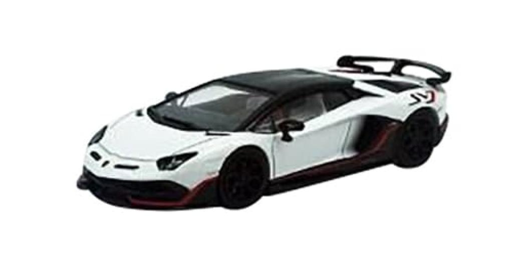 TYS Mart Limited Hung Hing Toys Lamborghini Aventador SVJ White Finished Product 1/64
