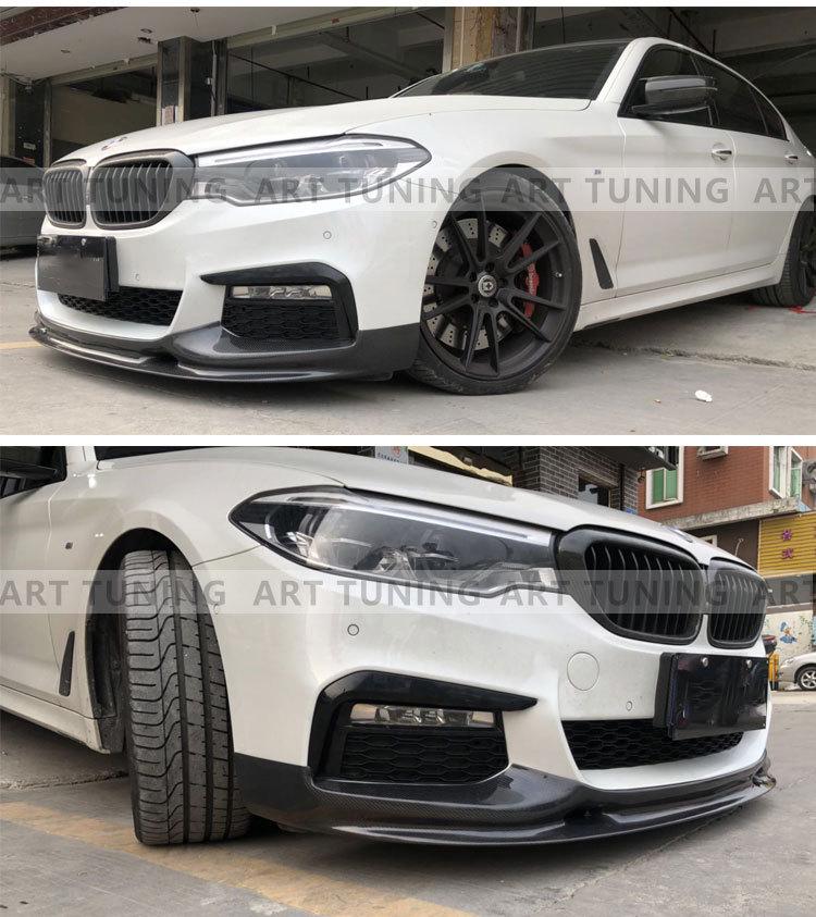 Compatible Carbon Fiber 3D Style Front Lip for BMW 5 Series G30 G38 530Li 540i Sport