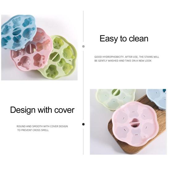 Cake Mold Easy Demoulding Heat-resistant Reusable Cute Bear Shape BPA Free Baking Animal Cookie Steamed Cake Mould for Kitchen