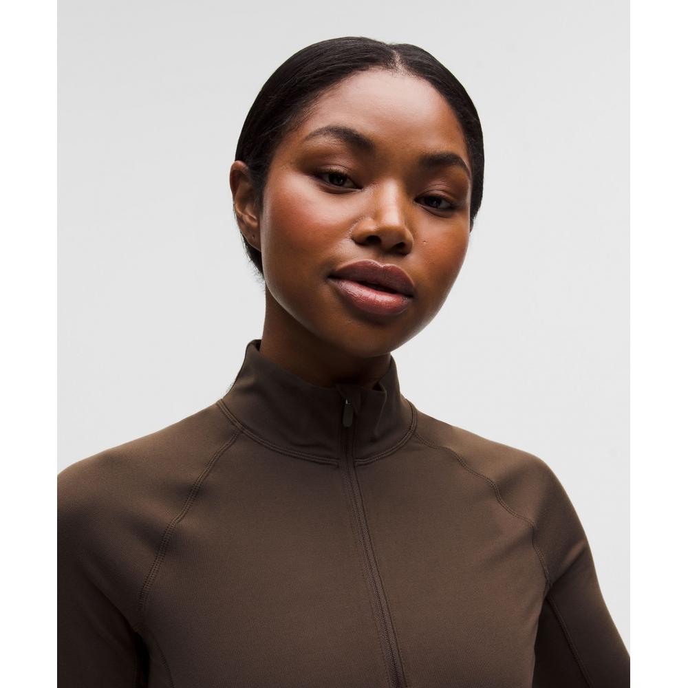 Lululemon It S Rulu Cropped Half Zip  Updated Walnut Crunch