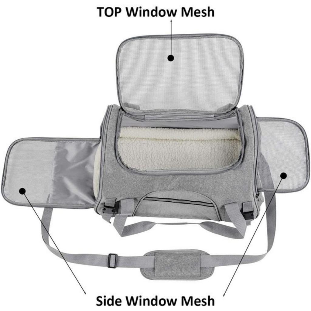 Portable Portable Cat Bag for Outdoor Use, Transparent, Breathable, Foldable Pet Bag That Can Be Diagonally Crossed, Car Cat and Dog Bag
