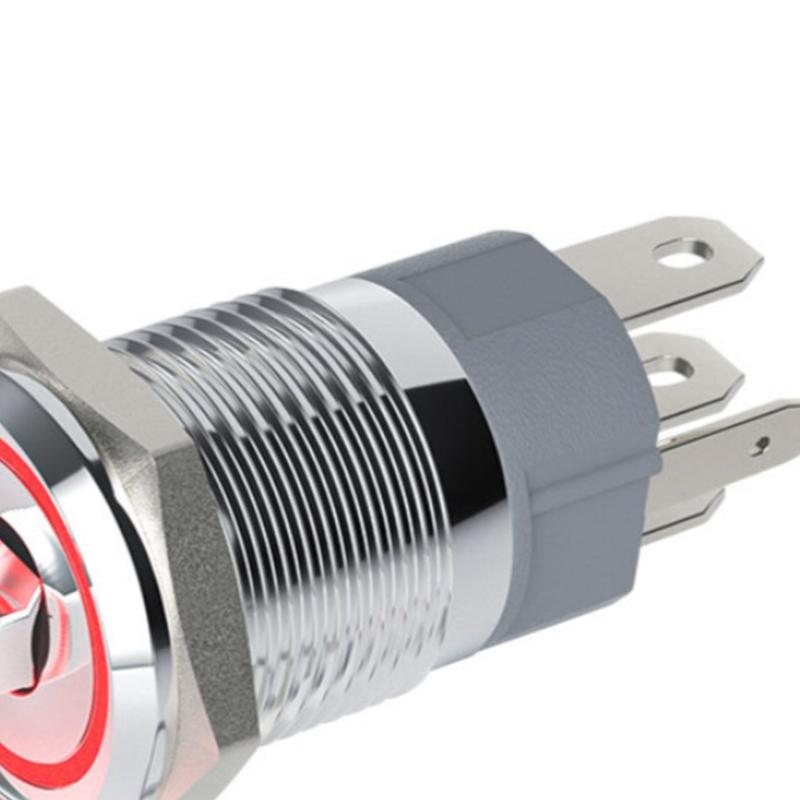 16Mm Metal Toggle Switch Waterproof Led Light Self-Locking 2 Position On Off Micro Button Switch