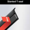 T-shaped Car Door Rubber Weatherstrip Seal Strip Trim Edge Moulding 2 Meter