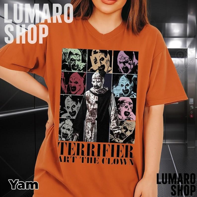 Vintage Creepy Clown Halloween Shirt Spooky Horror Graphic Tee Unisex Gift Unisex T-Shirt L