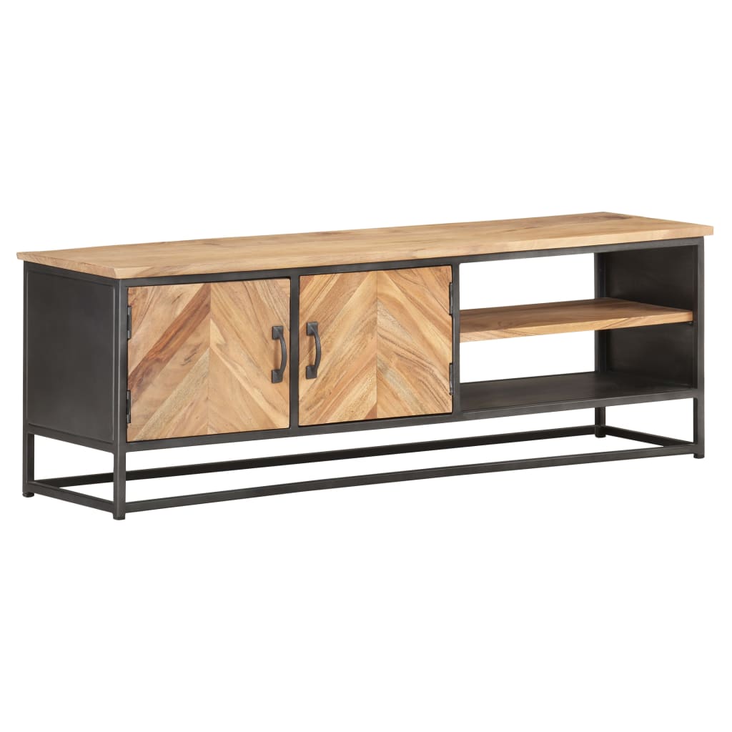 TV Stand 120 X 30 X 40 Cm Solid Acacia Wood