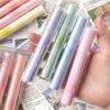 4pcs Ice Lipstick Highlighter Pens Set Oblique Brush Tip Fluorescent Color Markers Liner for Drawing & Painting A7626