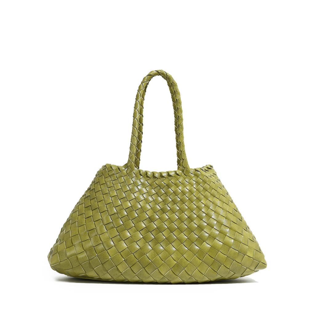 New Hand Woven Vegetable Basket Bag, Large Capacity Handbag, Fashionable and Versatile Shoulder Bag, Women's Bag
