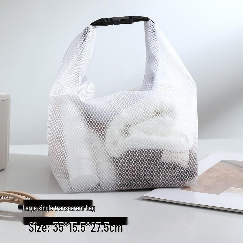 Large Capacity Mesh Beach Tote Bag for Outdoor Use