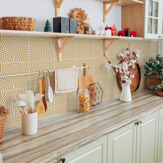 10/20/30/40/50Pcs Boho Wall Tile Sticker Waterproof Geometric Self-adhesive Decorative Decal Home Kitchen Bathroom Vinyl