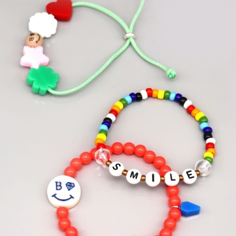 BONBEAU Smile Beads Bracelet SET 3-piece smile bead bracelet set