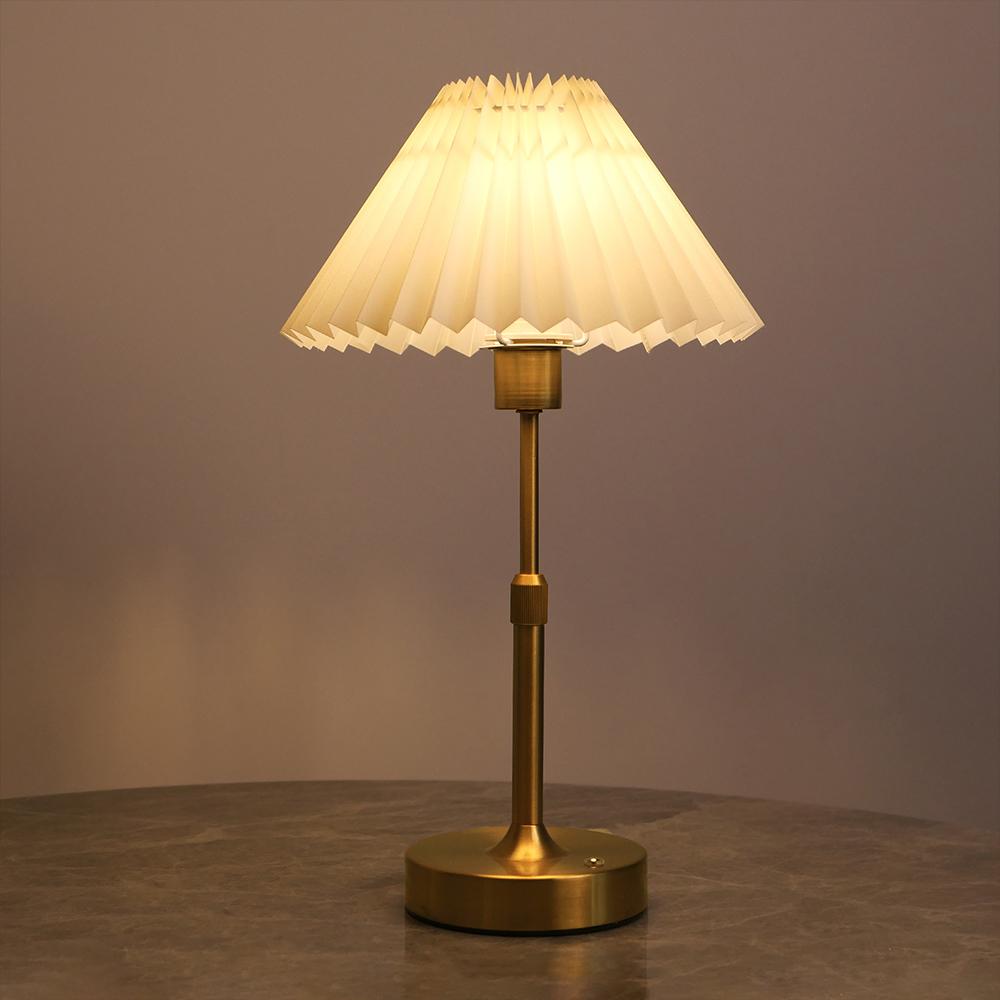 Fabric Desk Lamp Rechargeable Touch Table Light for Restaurant Hotel Room Bedside Decor Lighing