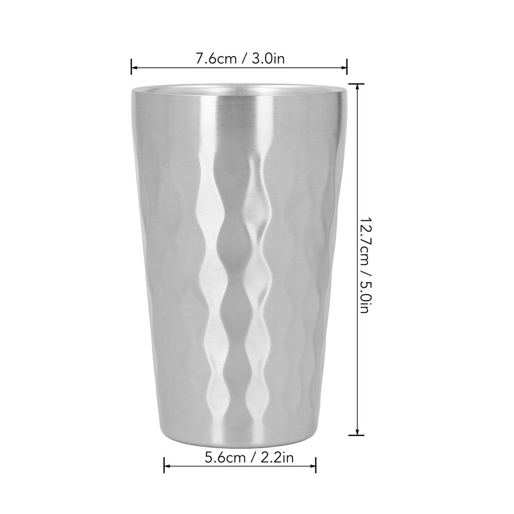 4 Pcs 350ml Outdoor Camping Portable 304 Stainless Steel Water Mug Set Stacking Travel Mug