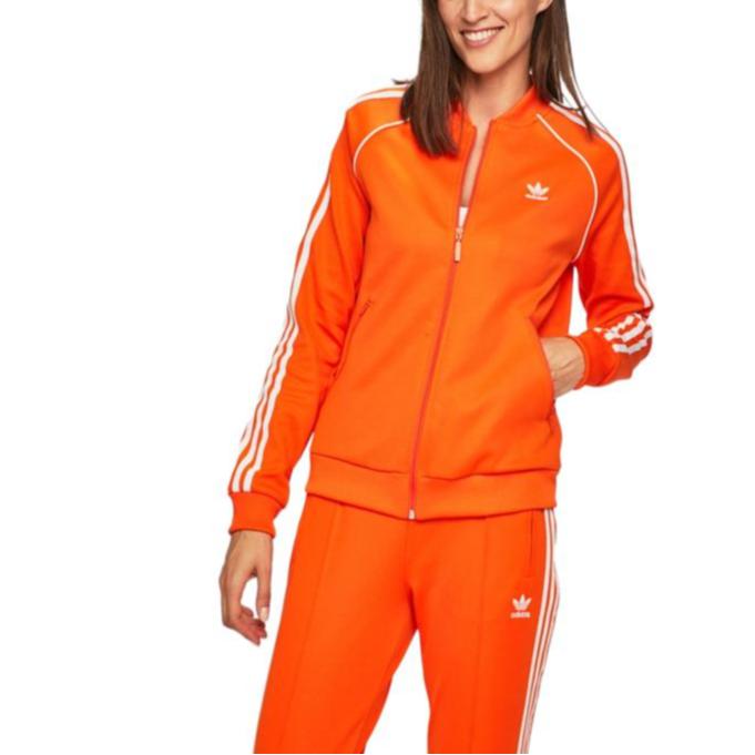 adidas Jassen Dames Oranje Opstaande Kraag Matig Werkkleding ED7589