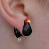 Chicken Stud Earrings Handmade Farm Animal Jewelry Farmhouse Style Chicken Earrings Gifts for Chicken Lovers