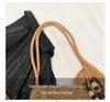 Women's Large Capacity Straw Woven One-Shoulder Crossbody Tote Bag - Versatile, Fashionable, Summer Commute Essential