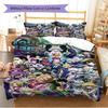 Name Custom Anime Hunter x Hunter Pattern Bedding Set Quilt Cover Pillowcase Home Decor Gift (1 * duvet cover + 2 * pillowcase, without core)