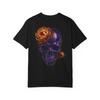 Peony Floral Skull Graphic T-Shirt Black Back Print Comfort Colors 1717