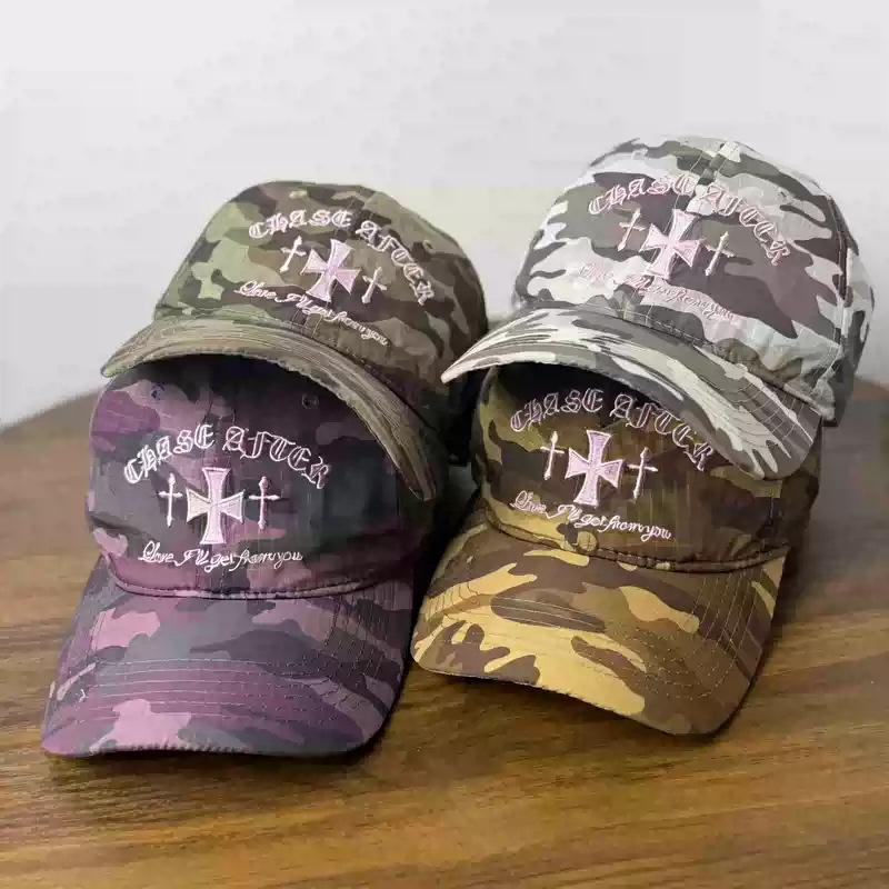 American summer plaid quick-drying camouflage baseball cap for men and women couples fashion trend versatile cool handsome sun hat