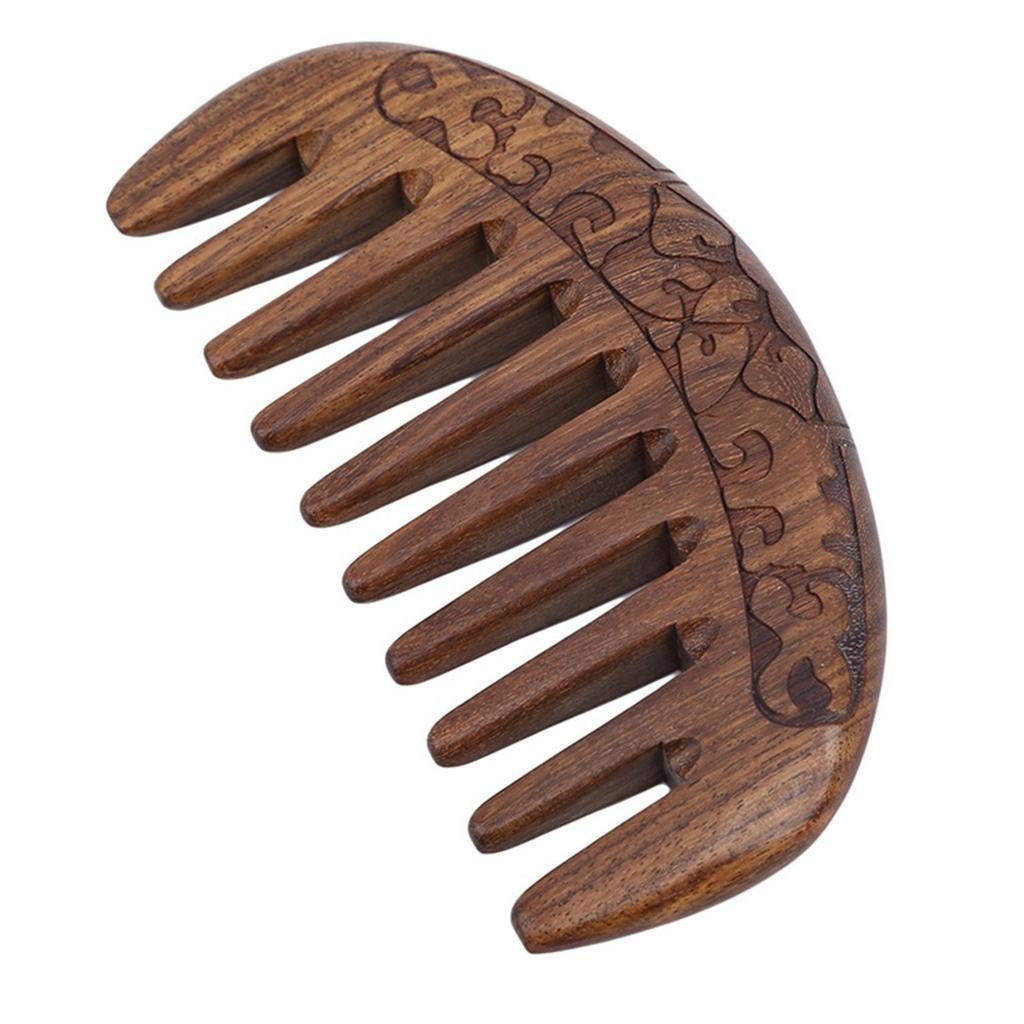 Huimuyuan Jingxian Sandalwood Combs Carved Ebony Combs Portable Hair Comsb Traveling Gift Comb Hair Care