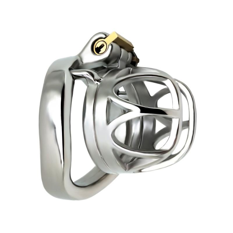 Male Chastity Lock Stainless Steel CB Penis Cage Metal Adult Sex Toys Ga Cock Ring Ball Stretcher Slave BDSM