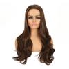 Charming Women's Long Curly Full Hair Wig for Daily Party Costume Middle Part Brown Wigs Heat Resistant Looking Natural