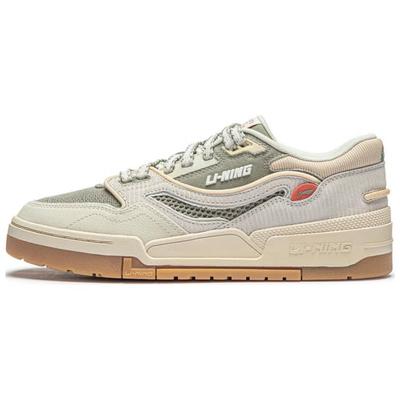 001 BTC Slip Resistant Cushioning Abrasion Resistant Support Low Top Skateboard Shoes Men's White Gray AGCU053-2