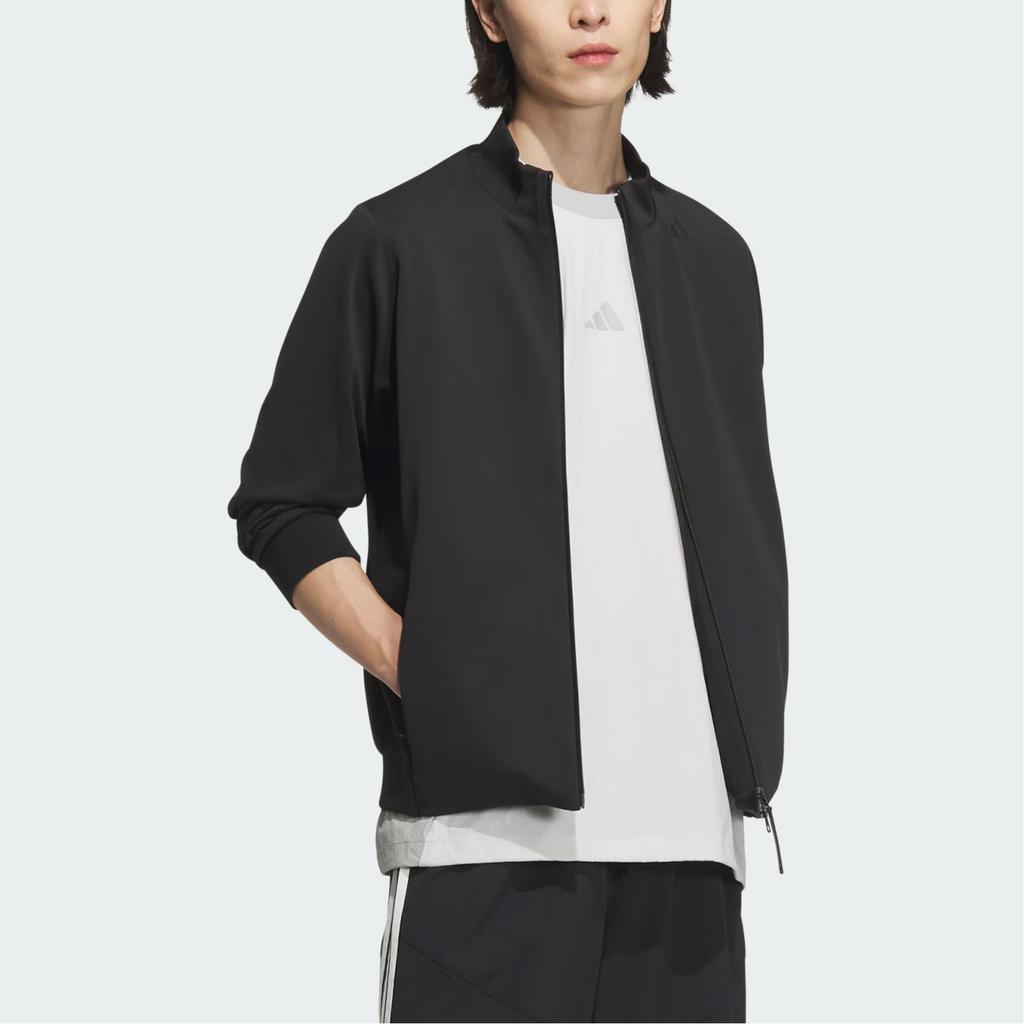 adidas Track Feng Top Wu Zong Series UV Protection Casual Sports Zipper Soft Versatile Long Sleeve Jacket Men Jacket Black KB4225