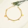 Catene per Mani da Ragazza Y2K Polsino Nuovo Colore Oro Pentacolo Stella Braccialetti per Donne Cristallo Zircone Cubico Frange Fascino Braccialetti